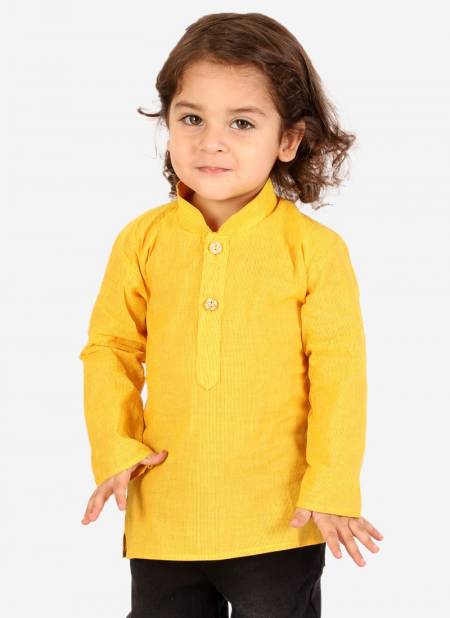 Yellow Colour KID1 Trendy Short Kurta Boys Festive Wear Kids Latest Collection K22KB220YE